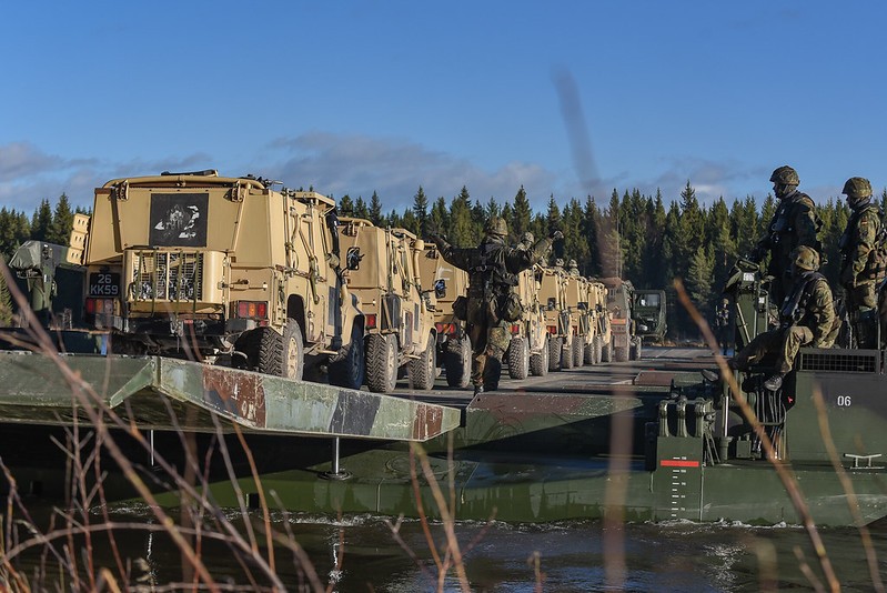 Photo: The Very High Readiness Joint Task Force, consisting of 9 nations, trains a river crossing near Rena, Norway. They will be on stand-by for the NATO Response Force 2019. They are joined by the British 4th Infantry Brigade. During Exercise Trident Juncture 2018 in Norway they certify themselves for this task. Credit: NATO