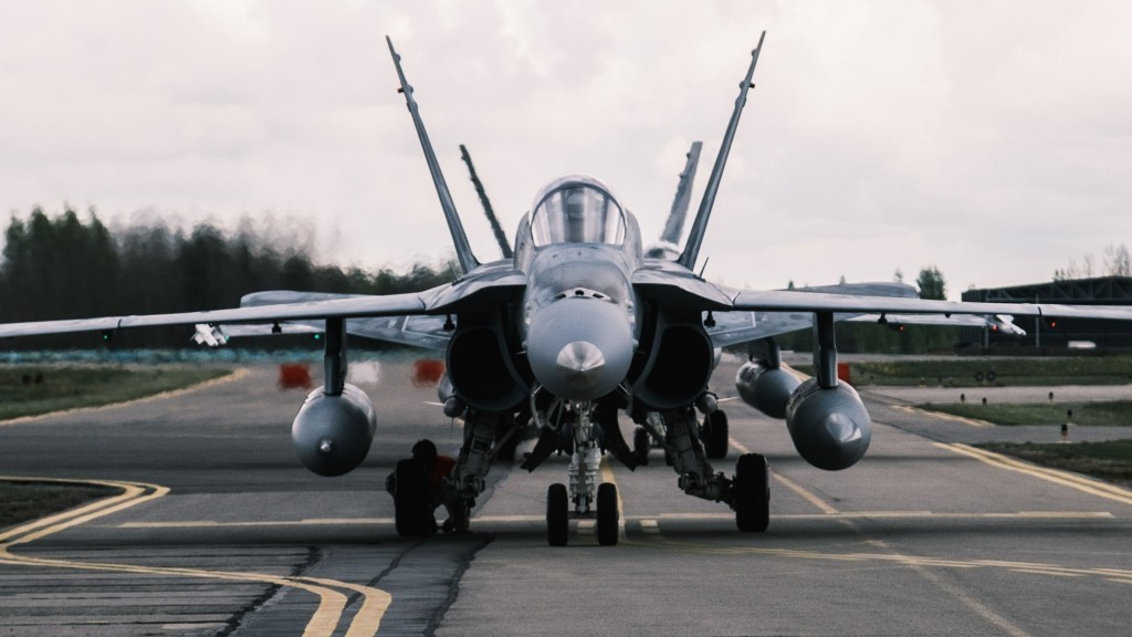Photo: Spanish Air Force F/A-18 Hornets return to Šiauliai Air Base in Lithuania following a training scramble. The Spanish Air Force currently leads NATO’s Baltic Air Policing mission over and near Estonia, Latvia and Lithuania. Credit: NATO