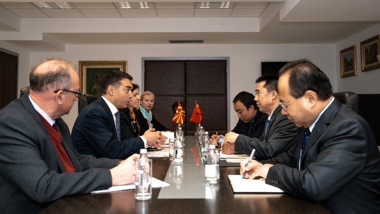 Photo: The Minister of Foreign Affairs, Nikola Dimitrov received today the newly appointed Ambassador of the PR of China to the Republic of North Mace October donia, Zhang Zuo, 28 October, 2019. Credit: Republic of Macedonia, Ministry of Foreign Affairs.