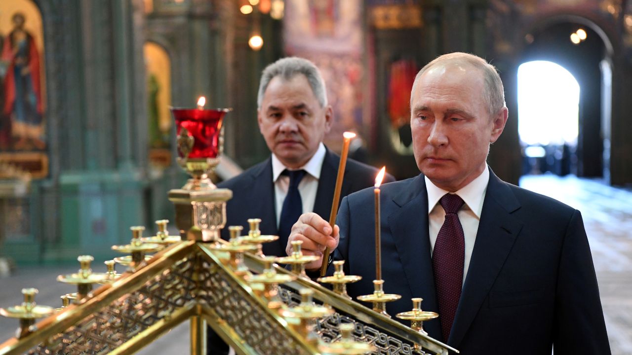 Photo: Russia's President Vladimir Putin and Defence Minister Sergei Shoigu visit the newly constructed Resurrection of Christ Cathedral, the main Orthodox Cathedral of the Russian Armed Forces, near Moscow, Russia June 22, 2020. Credit: Sputnik/Alexei Nikolsky/Kremlin via REUTERS