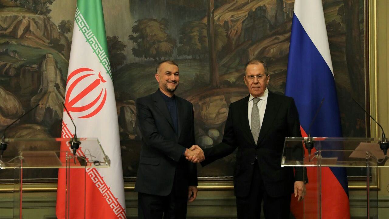 Photo: Russian Foreign Minister Sergei Lavrov meets with his Iranian counterpart Hossein Amir-Abdollahian in Moscow, March 15 2022. Credit: @Amirabdolahian via Twitter.