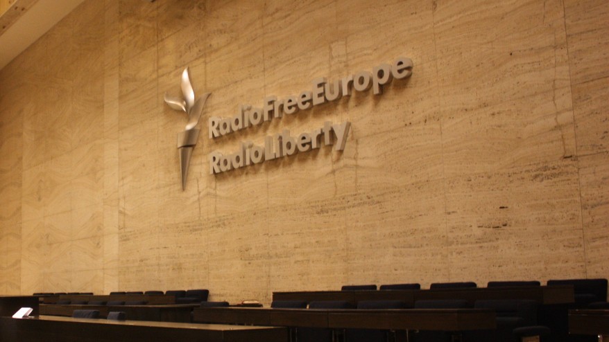 Photo: Interior of Radio Free Europe/Radio Liberty and the building of the former Federal Assembly - the main hall of the former House of Commons, Prague, Czech Republic. Credit: Wikimedia Commons