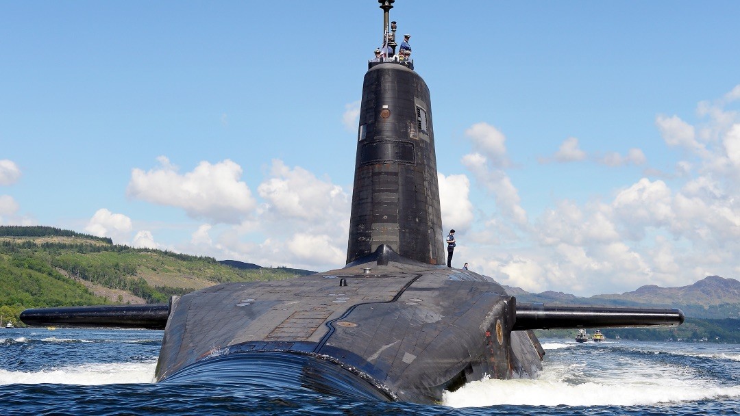 Image: Royal Navy submarine HMS Victorious departs HMNB Clyde under the Scottish summer sunshine to conduct continuation training. Organization: ROYAL NAVY Object Name: NE130061020 (1) Category: MOD Credit: UK Ministry of Defence.