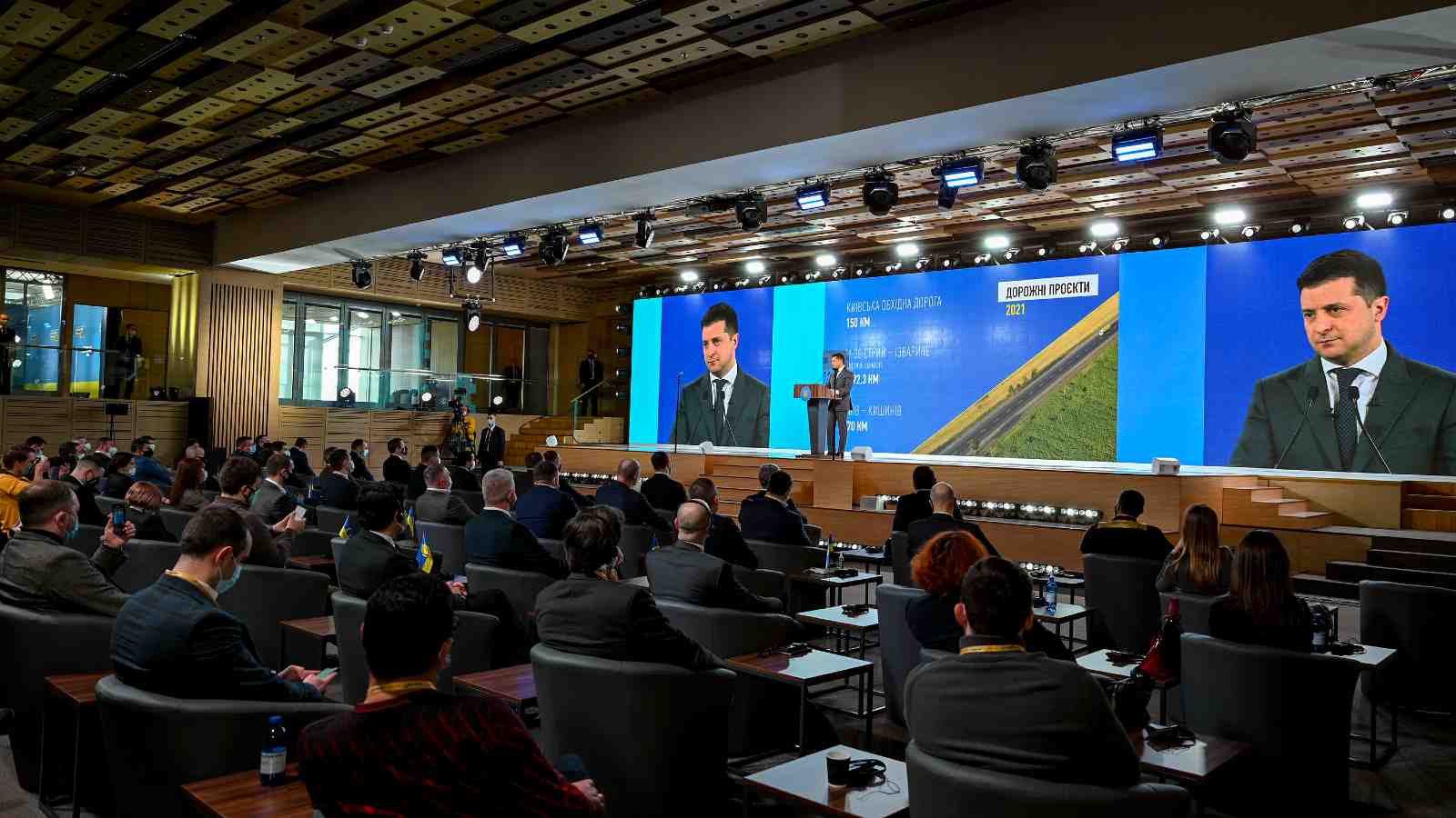 Photo: Participation in the All-Ukrainian Forum "Ukraine 30. Infrastructure" February 22, 2021. Credit: President of Ukraine