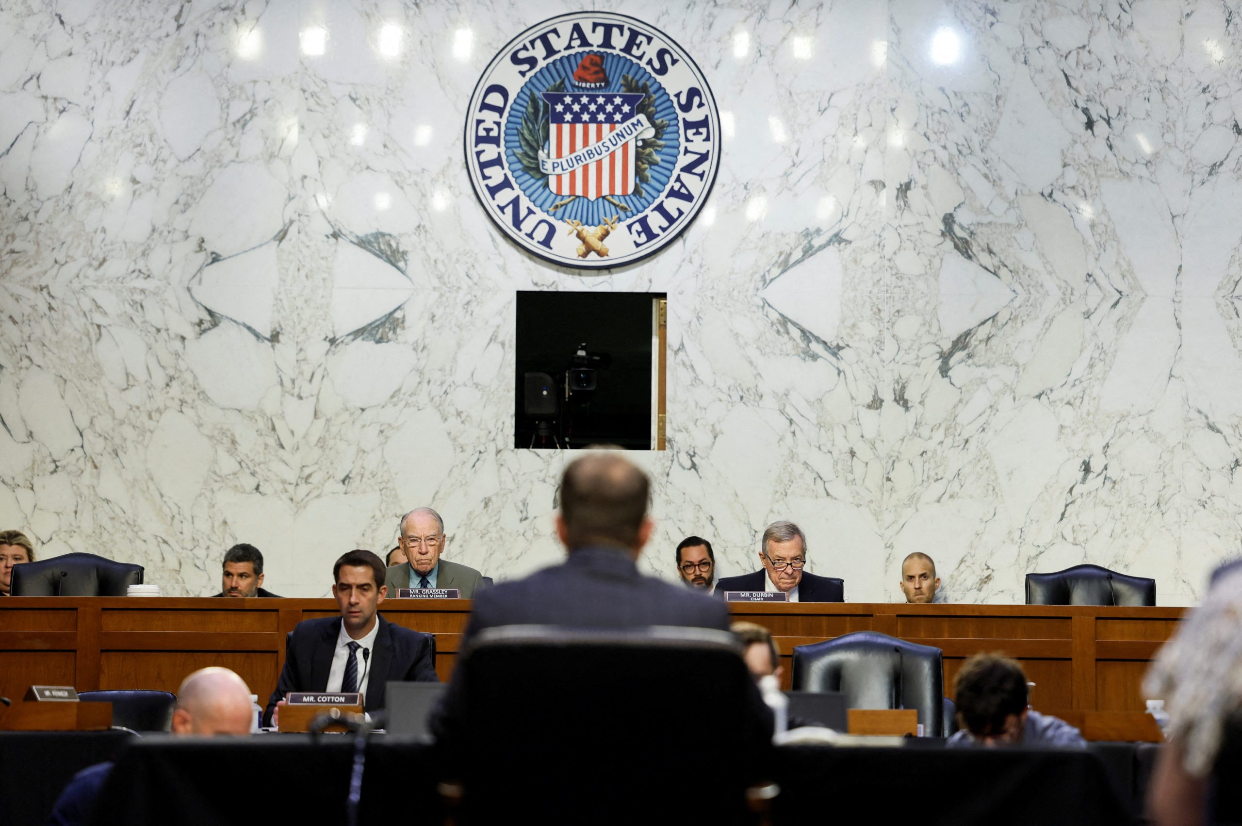 Twitter Inc.'s former security chief Peiter "Mudge" Zatko testifies before a Senate Judiciary Committee hearing to discuss allegations from his whistleblower complaint that the social media company misled regulators, on Capitol Hill in Washington, U.S., September 13, 2022. REUTERS/Evelyn Hockstein