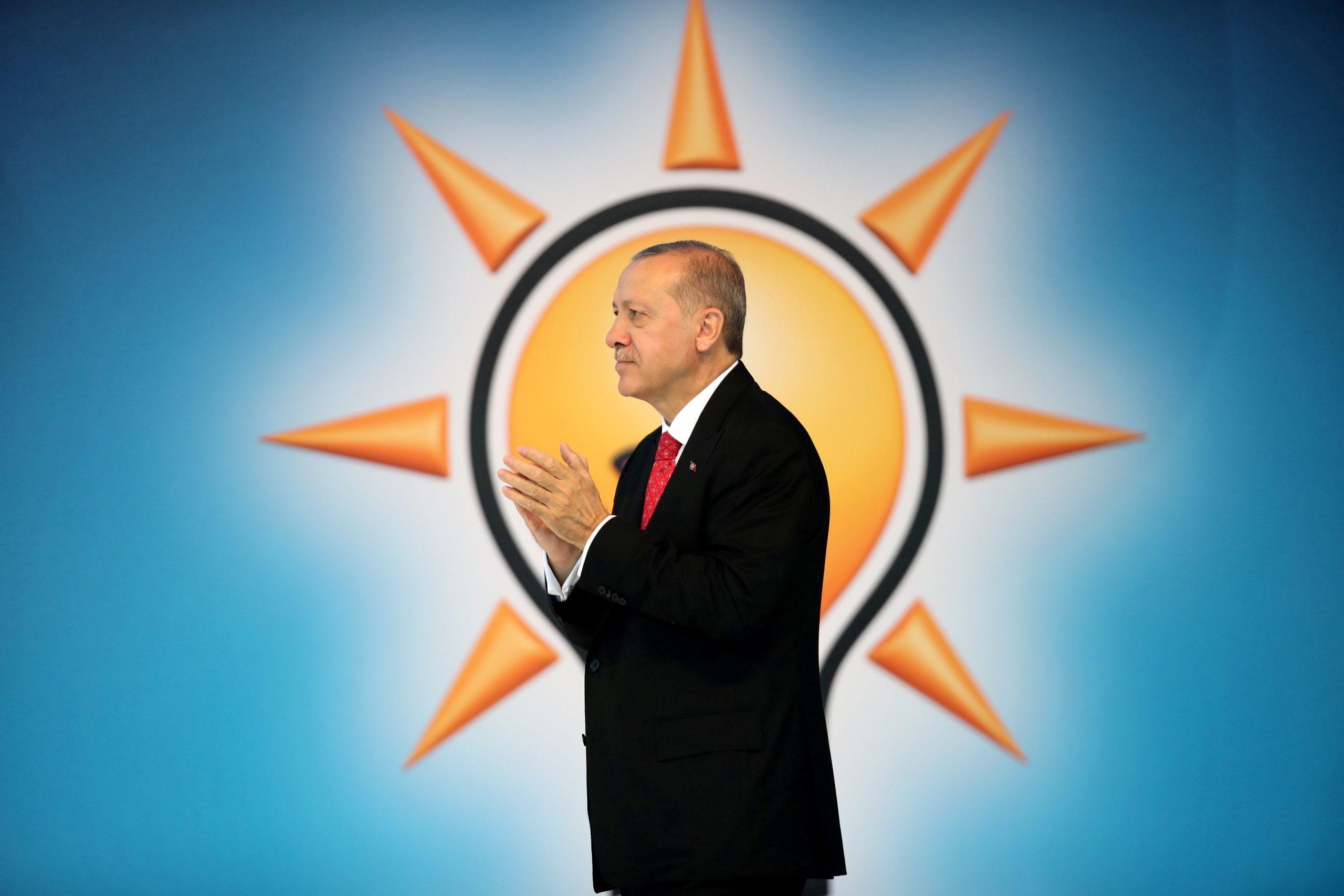 Photo: Turkish President Tayyip Erdogan announces his ruling AK Party's manifesto in Ankara, Turkey, May 24, 2018. Credit: REUTERS/Umit Bektas