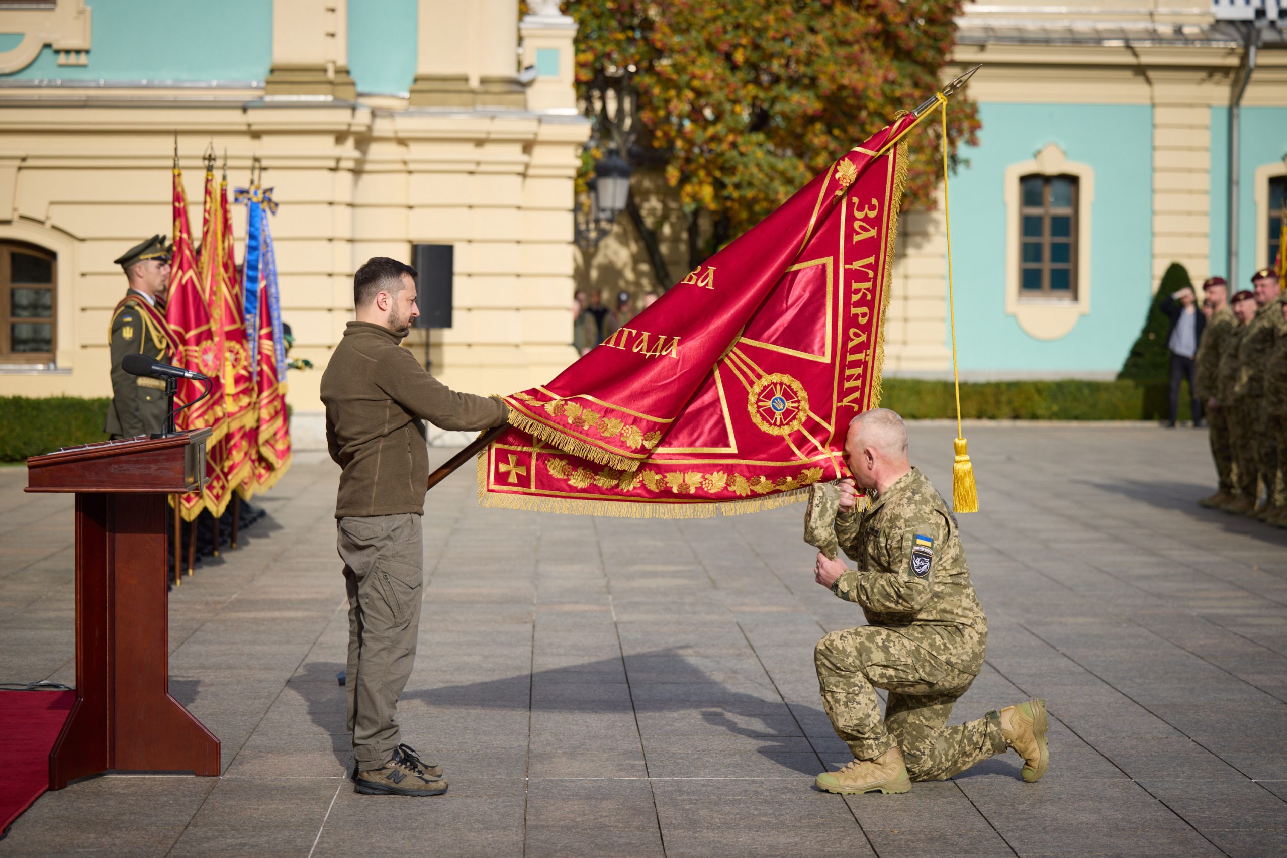 Photo: President Volodymyr Zelenskyy took part in events on the occasion of the Day of Defenders of Ukraine. Credit: President of Ukraine via Flickr. https://flic.kr/p/2nTHXH3