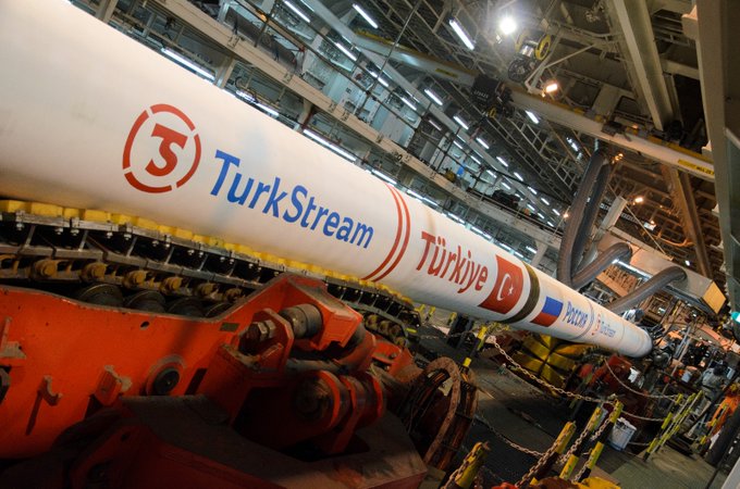 Photo: TurkStream natural gas pipeline. Credit: Turkish Directorate of Communications via Twitter https://twitter.com/Communications/status/1214813376817324032/photo/1