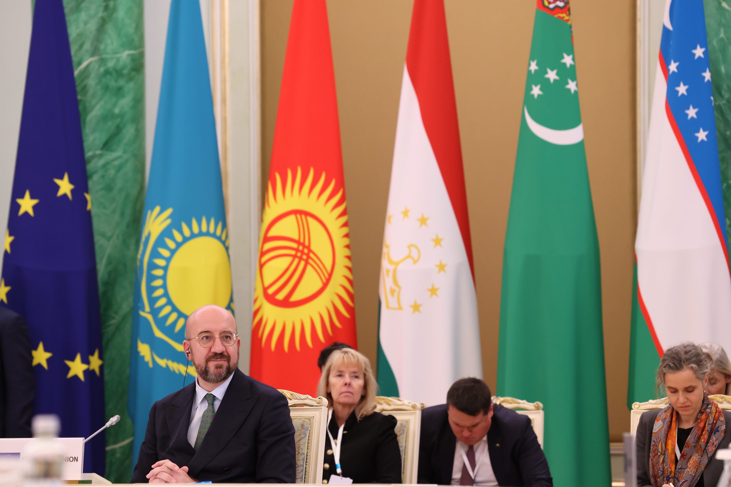 Photo: President Michel visits Kazakhstan President Michel attends the Central Asia leaders meeting. Credit: European Union Website. https://newsroom.consilium.europa.eu/permalink/p148146