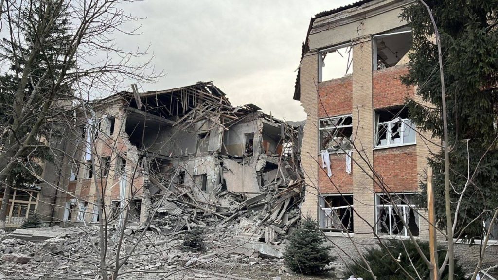 Photo: Damage to Kupiansk Motor Transport Vocational College and Kupiansk boarding school. Credit: Telegram channel of Oleh Syniehubov